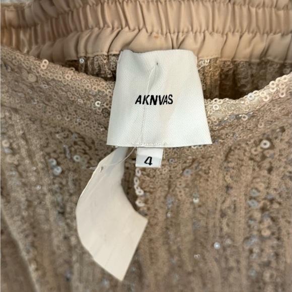 Aknvas Sequin Wide-Leg Pants in Silver - Picture 4 of 4